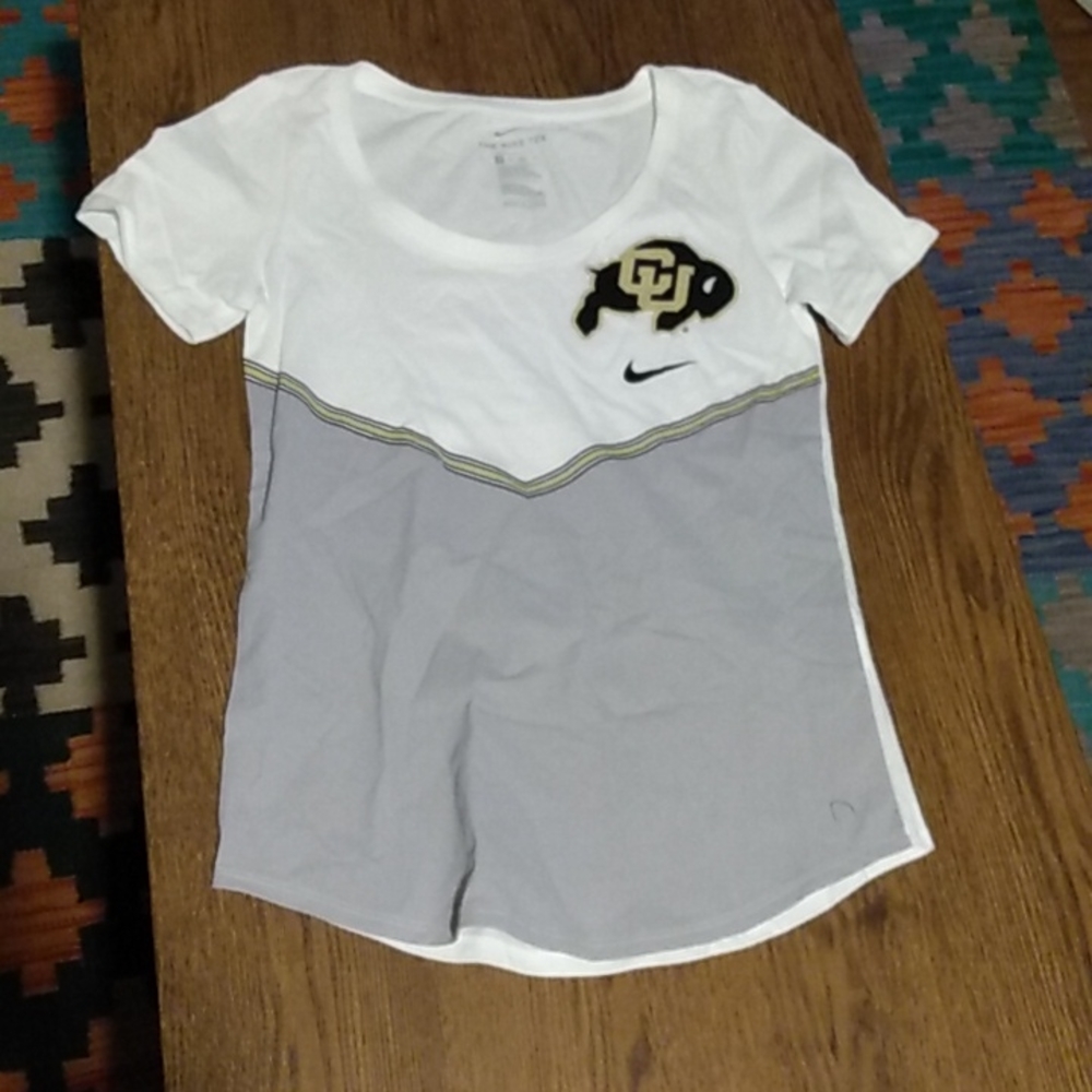 Nike CU buffs tee, xs, white